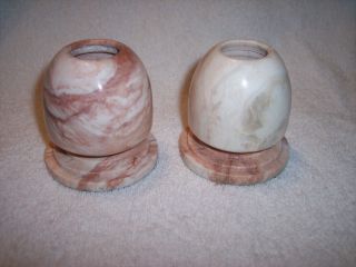 Colorado Alabaster Matched Mini Vases On Stands Douglas Ft.  Collins Great Veins