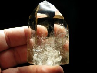 A Larger Very Translucent Polished SMOKY Quartz Crystal Point Brazil 164gr 3