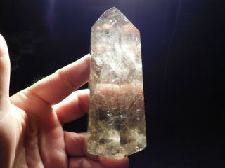 A Big Very Translucent Polished SMOKY Quartz Crystal Point From Brazil 357gr 3