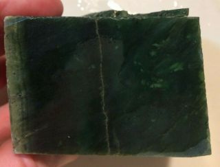 Ocl - British Columbia Chrome Jade Rough - 1 Cut Block - 1.  30 Pounds