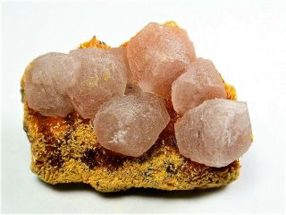 Minerals : Orpiment Crystals With Calcite Balls On Sphalerite Matrix From Peru