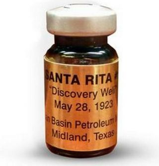 Santa Rita Discovery Well Crude Oil 6 Ml Petroleum Midland Texas Tea Black Gold