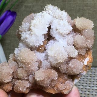Rare Natural Cubic White Calcite Quartz Crystal Mineral Specimen Healing K942