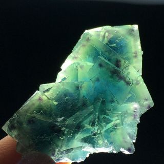 26.  5g Natural Translucent Green Cube Fluorite Crystal Mineral Specimen/china