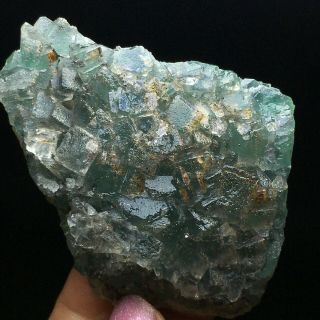 136.  5g Natural Translucent Green Cube Fluorite Crystal Mineral Specimen/china