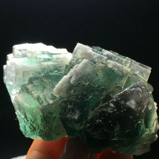 192.  5g Natural Translucent Green Trapezoidal Fluorite Crystal Mineral Specimen