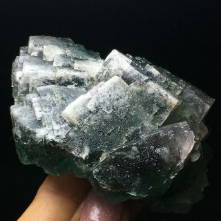 192.  5g Natural Translucent Green Trapezoidal Fluorite Crystal Mineral Specimen 2
