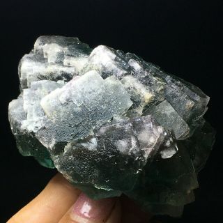 192.  5g Natural Translucent Green Trapezoidal Fluorite Crystal Mineral Specimen 3