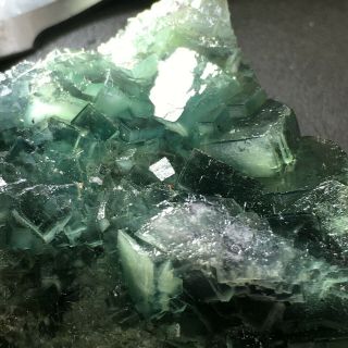 153g Natural Translucent Green Cube Fluorite Crystal Mineral Specimen/China 2