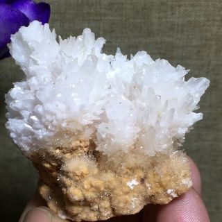 Rare Natural Cubic White Calcite Quartz Crystal Mineral Specimen Healing K1177