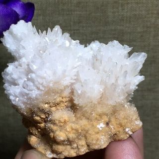 Rare NATURAL Cubic white calcite Quartz Crystal Mineral Specimen Healing k1177 3