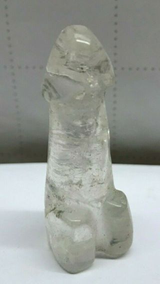 Unique Crystal Rock PENIS figurine Carved Mineral Male organ quartz gag Gift 2