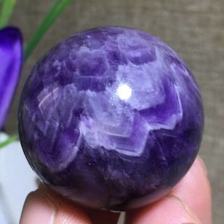 30mm Natural Dream Amethyst Crystal Sphere Ball Orb Gem Stone 37g K1089