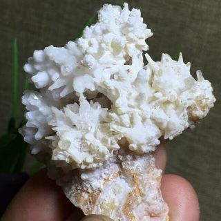 Rare NATURAL Cubic white calcite Quartz Crystal Mineral Specimen Healing k995 2