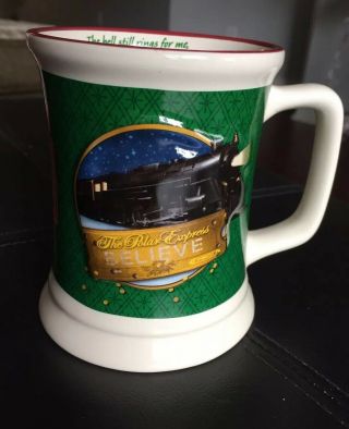 The Polar Express Train Ride Believe Christmas Hot Chocolate Coffee Mug Euc