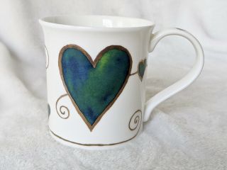 Rare Dunoon Romeo By Caroline Bessey Mug Coffee Tea Cup Heart Bone China England