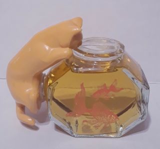 Vintage Avon Curious Kitty Fishbowl Perfume Full Bottle Here 