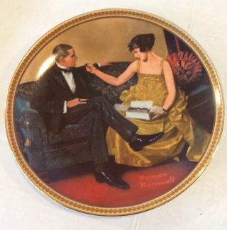 Norman Rockwell Knowles Rediscovered Women 8th Collector Plate Flirting 