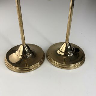Vintage Brass Candlestick Candle Holders 9” Set Of 2 3