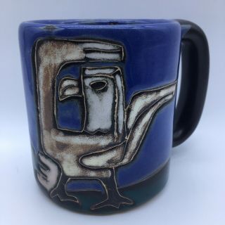 Mara Art Pottery Stoneware Mug Mexico Eagle Mountains Large Coffee Mug