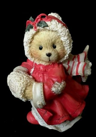 1993 Cherished Teddies Alice Signed " Cozy Warm Wishes Coming Your Way " 912875