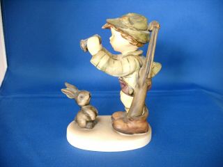 Vintage Goebel Hummel Good Hunting Bunny Rabbit Boy Figurine 5 " West Germany
