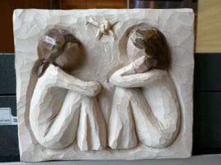 Willow Tree Friendship Plaque Hand Painted Resin Susan Lordi Eanc 2001 Rrp£17