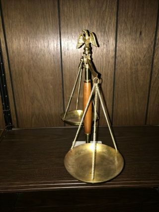 Vintage Collectible Balance Scale of Justice Marble Base Decorative Scale 3
