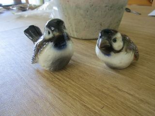 Vintage Goebel Set Of 2 Sparrow Chickadee Bird Figurine Cv 72,  Cv 74 W Germany