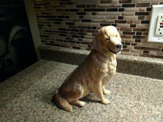 Danbury Golden Retriever Pup Dog Figurine Resin Collectors Vintage