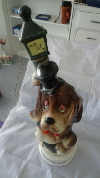 Drunk Hound Dog Decanter With Music Box