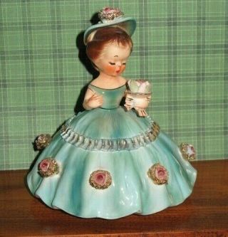 Vintage Cherchez La Femme Girl Figurine Htf This Dress Design Roses