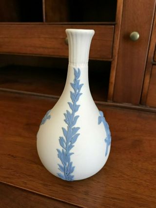 Vintage Blue Jasper & White Wedgewood Small Vase (made England)