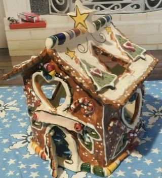 Blue Sky Clayworks Christmas Gingerbread House By Heather Goldminc Vgu