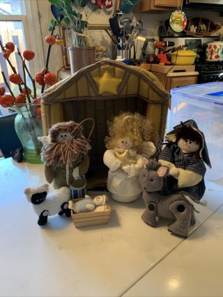 Vintage Roman,  Inc.  Soft Plush Kids Piece Nativity Set Figurines Weighted