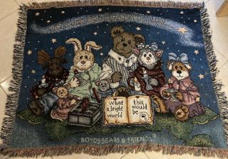Boyds Bears And Friends Throw Blanket Tapestry