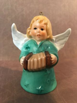 1979 Annual Goebel Hummel Angel Bell Ornament Green Christmas Collectable