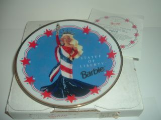 Barbie Enesco Fao Schwarz Statue Of Liberty Plate