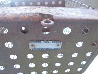 Vintage Lyon Metal Wire Gym Swimming Pool Locker Industrial Basket Storage