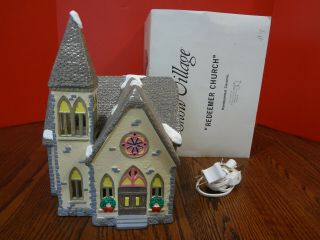 Dept 56 Redeemer Church Snow Village Handpainted Porcelain 5127 - 6