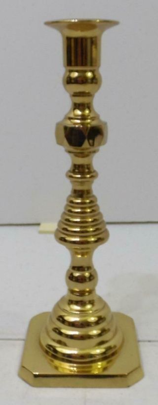 Baldwin Brass Beehive Candlestick Taper Candle Votive Cup Holder 9.  75 " Tall