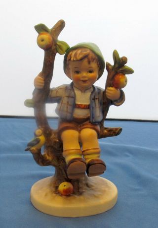 Vintage Hummel Goebel Herbst Apple Tree Boy 6 " Porcelain Figurine