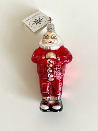 Christopher Radko Santa In Red Suit Folding Hands Includes Tag