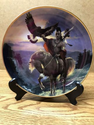 Western Heritage Museum 8 " Plate American Indian " Spirit Of The East Wind "