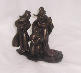 Partylite Holy Night Three Kings Tealight Holder Antiqued Bronze Finish Elegant