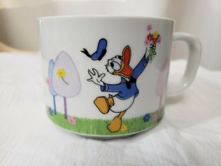 Vtg Walt Disney Productions Donald Duck Ceramic Coffee Milk Mug Cup Japan Dd