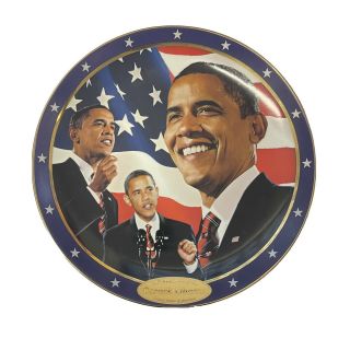 2008 Barack Obama 44th President " Yes We Can " Bradford Exchange Collector Plate