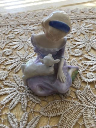 Vintage Royal Doulton Figurine “mary Had A Little Lamb”.  Made In England