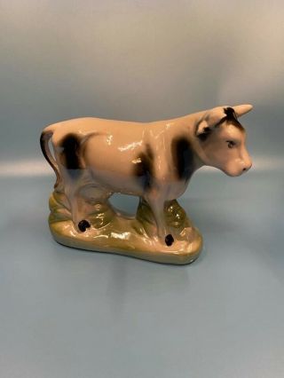 Black And White - Ceramic Bull/cow Figurine - Farmhouse Décor – Made In Brazil