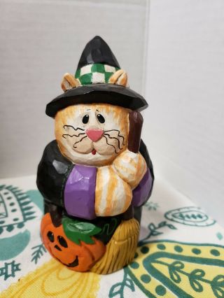 Eddie Walker Halloween Witch Cat With Pumpkin Midwest Cannon Falls Figure